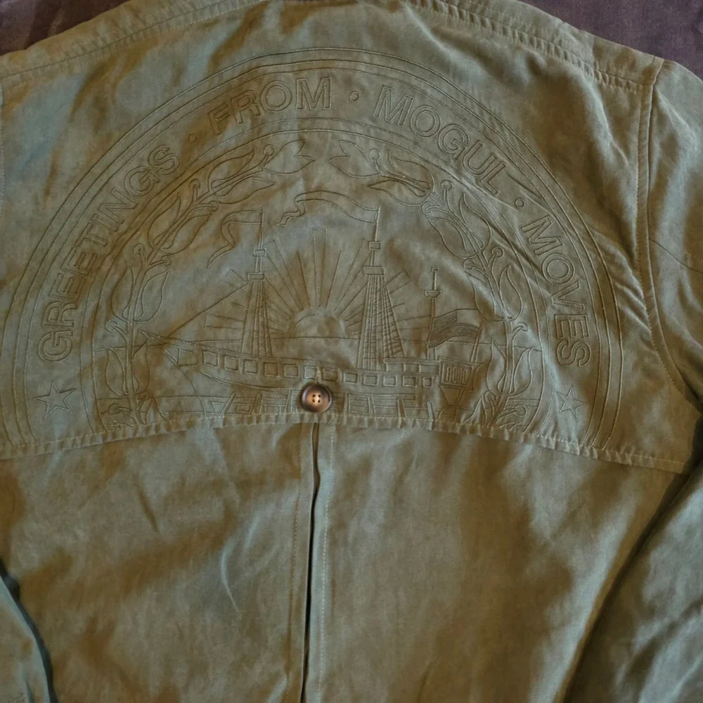 Ludwig Mogul Moves Olive Green Greetings Full Zip Jacket Mt Washington Medium